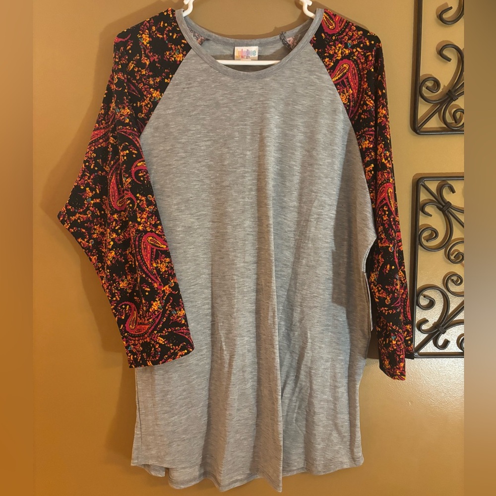 Lularoe Paisley Print Randy Tunic Tee 3/4 Sleeve NWT